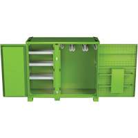 Ventilated Onsite PPE Storage Cabinet, Steel, High-Visibility Lime Green Dufferin Supply