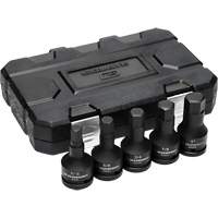 SAE Impact Bit Socket Set with Blow Mold Case, Hex, 3/4" Drive, 5 Pcs Dufferin Supply
