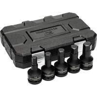 Metric Impact Bit Socket Set with Blow Mold Case, Hex, 3/4" Drive, 5 Pcs Dufferin Supply