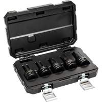 Metric Impact Bit Socket Set with Blow Mold Case, Hex, 3/4" Drive, 5 Pcs Dufferin Supply