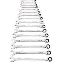 120XP Universal Spline XL SAE Wrench Set, Ratcheting Combination, 16 Pieces, Imperial Dufferin Supply