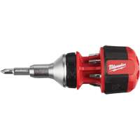 Tournevis compact &agrave; cliquet 8-en-1 &agrave; embouts multiples avec porte-embout de 1/4", Prise Coussin&eacute;e Dufferin Supply