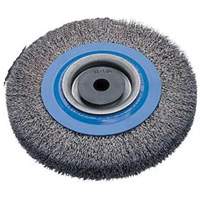 Brosses rotatives &agrave; fils torsad&eacute;s d'&eacute;tabli, 6" dia., Fils 0,0118", Arbre 1/2" - 1-1/4" Dufferin Supply