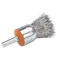 Brosses mont&eacute;es &agrave; fils cr&ecirc;p&eacute;s, 1/2", Fils 0,02", Tige 1/4" Dufferin Supply