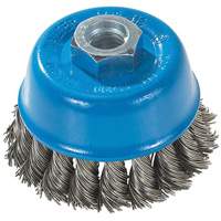 Knot-Twisted Wire Cup Brush, 3" Dia. x M14 Arbor Dufferin Supply
