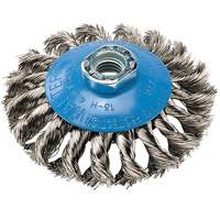 Knot-Twisted Wire Saucer Cup Brush, 6" Dia. x 5/8"-11 Arbor Dufferin Supply