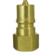 Hydraulic Quick Coupler Plug, 1/4" Dia., Brass Dufferin Supply