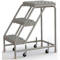 &eacute;chelles roulantes, 3 marches, Largeur de la marche 16", Hauteur de la plateforme 30", Aluminium Dufferin Supply