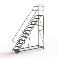 Heavy Duty Safety Slope Ladder, 12 Steps, Perforated, 50° Incline, 120" High Dufferin Supply