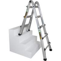 Telescoping Multi-Position Ladder, 2.916' - 9.75', Aluminum, 300 lbs., CSA Grade 1A VD689 | Dufferin Supply