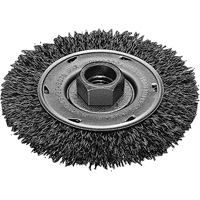 Disque m&eacute;tallique &agrave; fils torsad&eacute;s, Dia. 4", Fils 0,02", Arbre 5/8"-11, Acier inoxydable Dufferin Supply