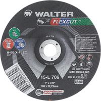 Flexcut Depressed Centre Grinding Wheels, 7", 60 Grit, Aluminum Oxide, 7/8", 8600 RPM, Type 29 Dufferin Supply