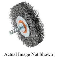 Mounted Crimped Wire Wheel, 3" Dia., 0.0118" Fill VV745 | Dufferin Supply