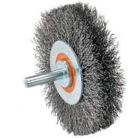 Mounted Crimped Wire Wheel, 4" Dia., 0.0118" Fill VV751 | Dufferin Supply