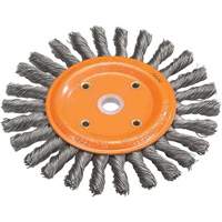 Knot-Twisted Wire Bench Wheel, 6" Dia., 0.0118" Fill, 5/8" Arbor, Steel VV853 | Dufferin Supply