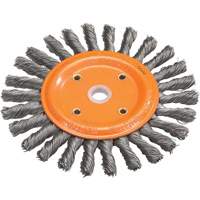 Knot-Twisted Wire Bench Wheel, 8" Dia., 0.0118" Fill, 5/8" Arbor, Steel VV861 | Dufferin Supply