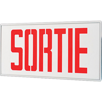Stella Exit Signs - Sortie, LED, Hardwired, 17-1/2" L x 18-1/2" W, French XB933 | Dufferin Supply