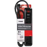 Surge Protector, 6 Outlets, 1000 J, 1875, 4' Cord Dufferin Supply