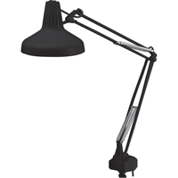 LAMPES DE TRAVAIL COMBIN&eacute;ES ROBUSTES, 22/60 W, Fluorescent/Incandescente, Col 45", Noir Dufferin Supply