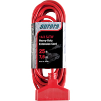 Vinyl Extension Cord, Outdoor, SJTW, 14/3 AWG, 15 A, 3 Outlet(s), 25' Dufferin Supply