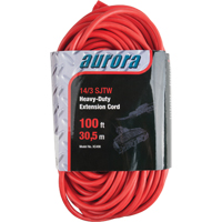 Vinyl Extension Cord, Outdoor, SJTW, 14/3 AWG, 13 A, 3 Outlet(s), 100' Dufferin Supply