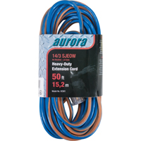 TPE-Rubber Extension Cord With Light Indicator, All-Weather, SJEOW, 14/3 AWG, 15 A, 50' Dufferin Supply