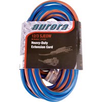 TPE-Rubber Extension Cord With Light Indicator, All-Weather, SJEOW, 12/3 AWG, 15 A, 50' Dufferin Supply