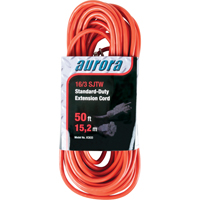 Extension Cord, Indoor/Outdoor, SJTW, 16/3 AWG, 13 A, 50' Dufferin Supply