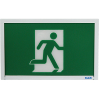 Running Man Exit Sign, LED, Battery Operated, 12" L x 7 1/2" W, Pictogram XE662 | Dufferin Supply