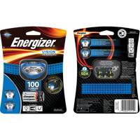 Vision Headlamp, LED, 100 Lumens, 10 Hrs. Run Time, AAA Batteries Dufferin Supply