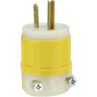Industrial Grade Straight-Blade Plug, Impact Modified Nylon, 15 A, 125 V Dufferin Supply