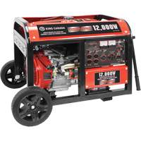 Electric Start Gas Generator with Wheel Kit, 12000 W Surge, 9000 W Rated, 120 V/240 V, 31 L Tank XI538 | Dufferin Supply