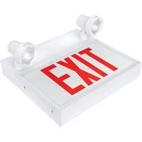 Exit Sign with Security Lights, LED, Battery Operated/Hardwired, 12-1/10" L x 11" W, English XI789 | Dufferin Supply