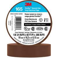 Temflex™ General Use Vinyl Electrical Tape 165, 19 mm (3/4") x 18 M (60'), Brown, 6 mils XI863 | Dufferin Supply