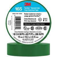 Temflex™ General Use Vinyl Electrical Tape 165, 19 mm (3/4") x 18 M (60'), Green, 6 mils XI865 | Dufferin Supply