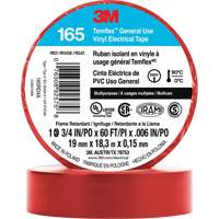Temflex™ General Use Vinyl Electrical Tape 165, 19 mm (3/4") x 18 M (60'), Red, 6 mils XI867 | Dufferin Supply