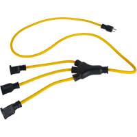 W-Style Power Adapter, Outdoor, STOW, 12/3 AWG, 15 A, 3 Outlet(s), 2' Dufferin Supply