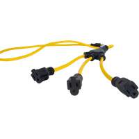 W-Style Power Adapter, Outdoor, STOW, 12/3 AWG, 15 A, 3 Outlet(s), 2' Dufferin Supply