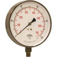 Contractor Pressure Gauge, 4-1/2" , 0 - 100 psi, Bottom Mount, Analogue YB900 | Dufferin Supply