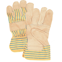 Fitters Patch Palm Gloves, Large, Grain Cowhide Palm, Cotton Inner Lining YC386R | Dufferin Supply